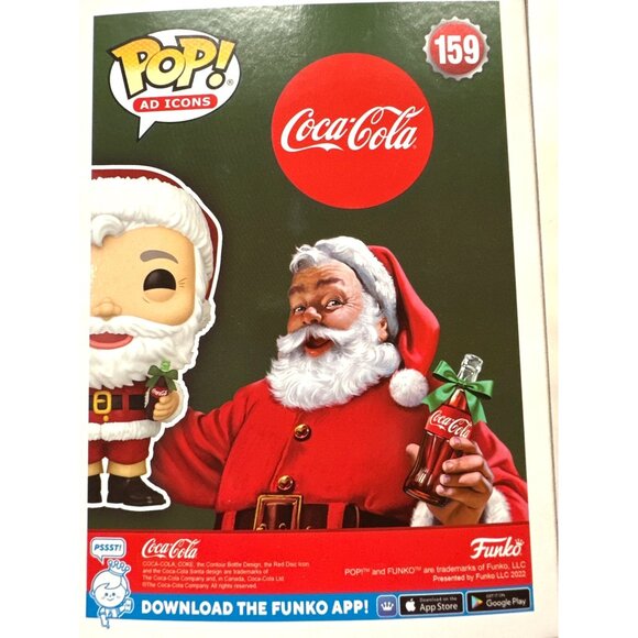Retro Coca-Cola Santa Funko Pop Figure #159 Ad Icons 90s Vinyl Holiday Decor NIB - Picture 3 of 6